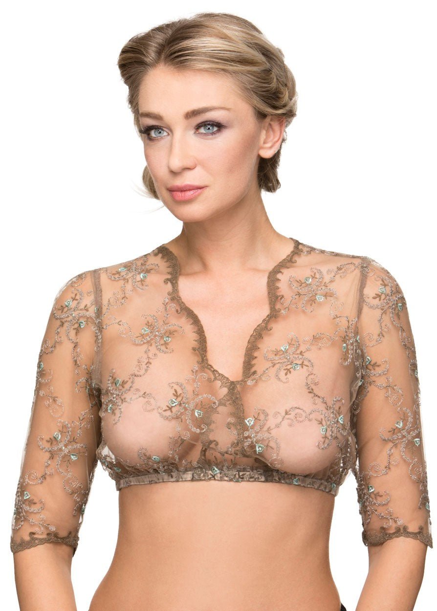 Dirndlbluse - Dirndlbluse Carolin türkis - Dirndl.com