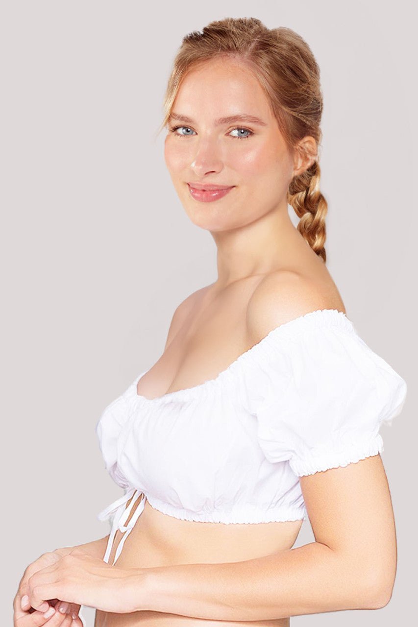 Dirndlbluse - Dirndlbluse Barbie weiß - Dirndl.com