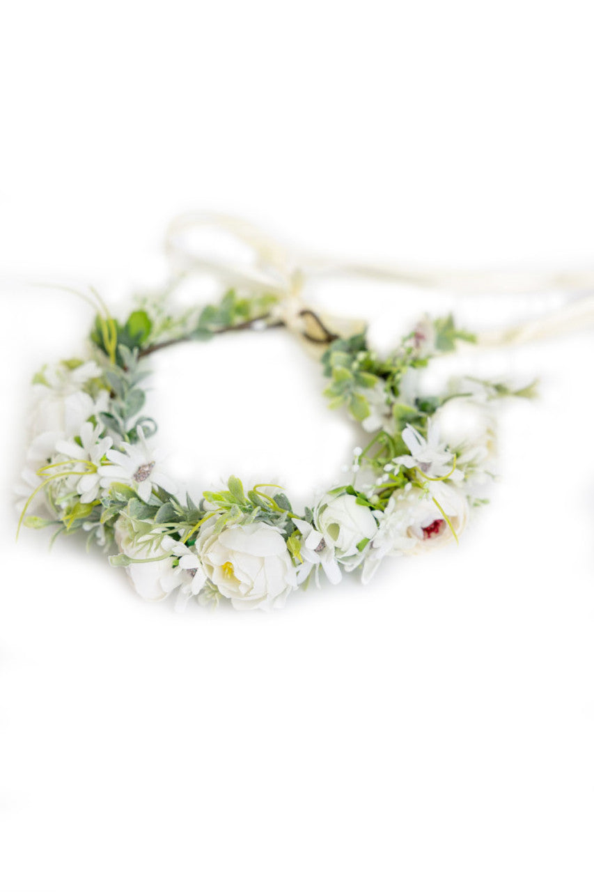Hair wreath Blossom Sea Cream