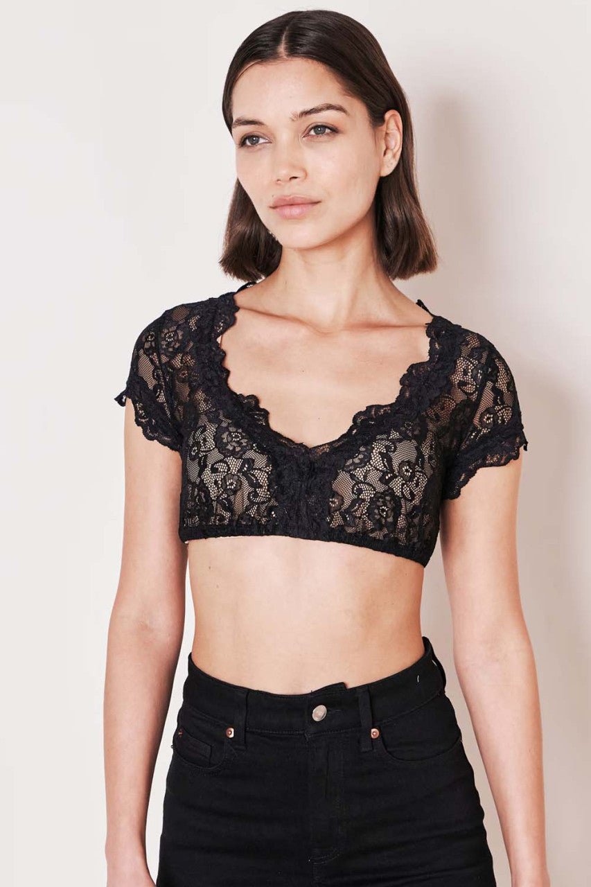 Dirndlbluse - Dirndlbluse Carina schwarz - Dirndl.com