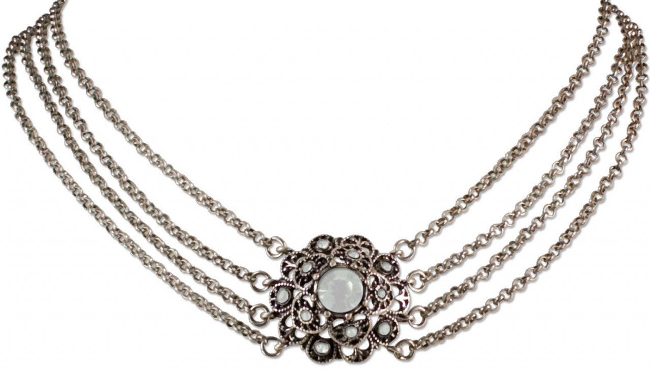 Kette - Collier Paulina altsilber - Dirndl.com