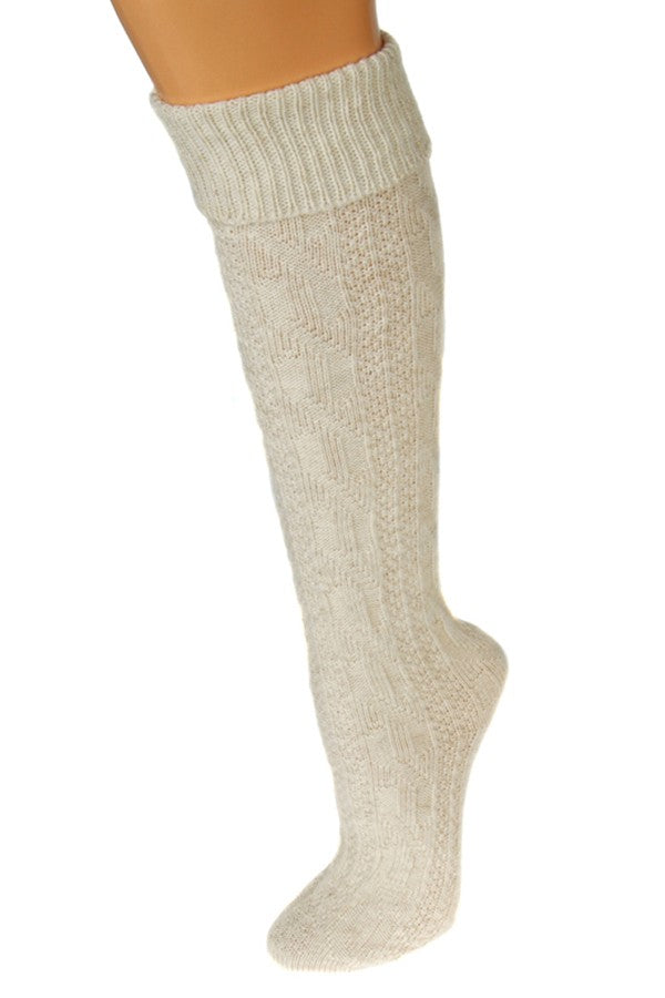 Mid-length traditional socks natural