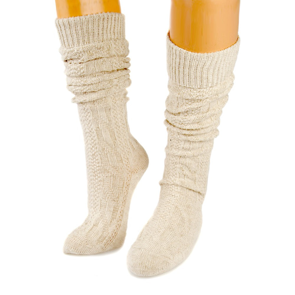 Long traditional socks natural
