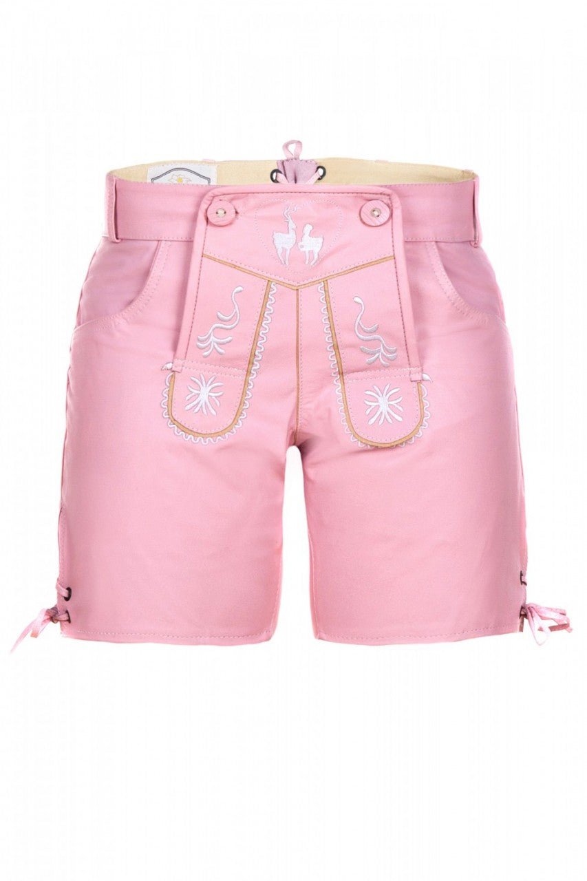 Lederhose - Ledershorts Merida rosa - Dirndl.com