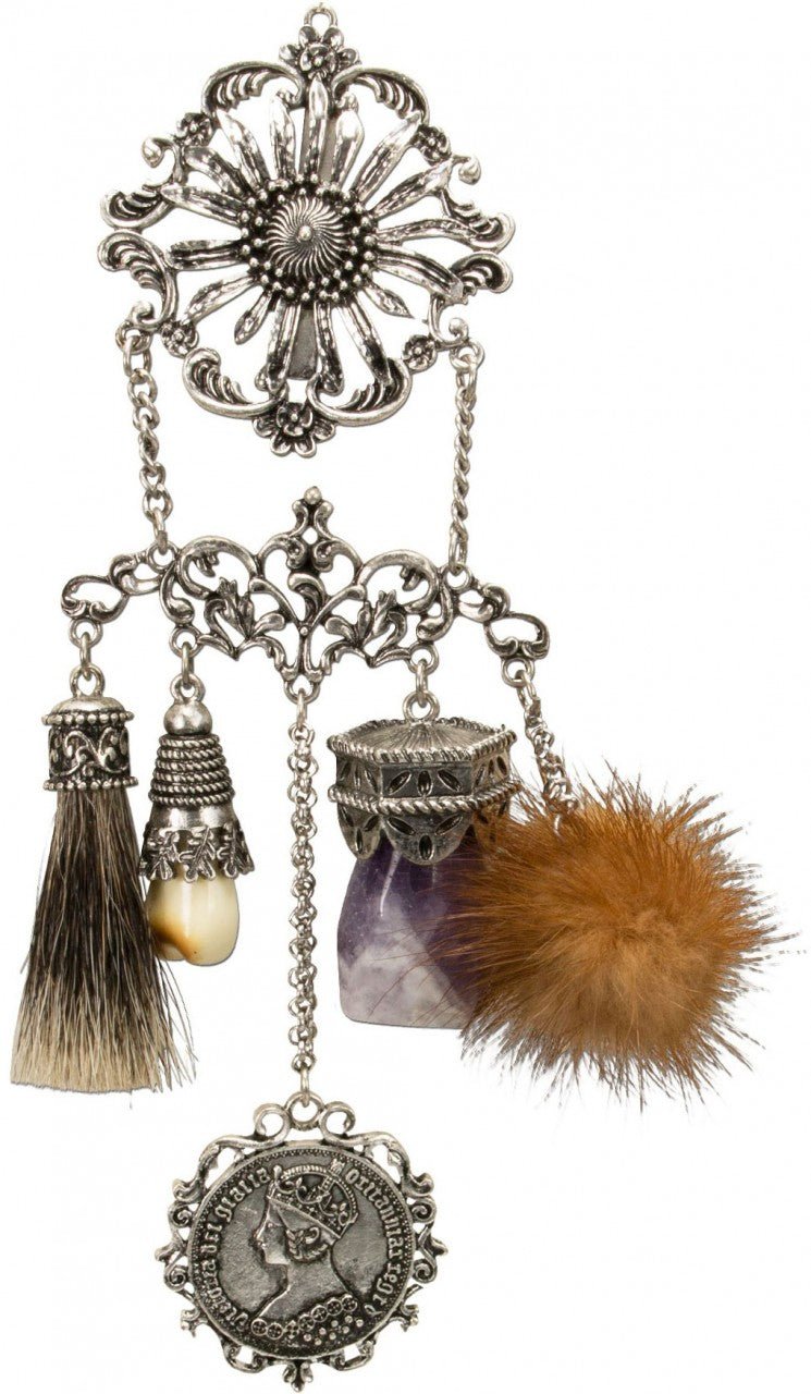 Anstecker Brosche - Dirndl - Schürzenstecker Sofia altsilber - Dirndl.com