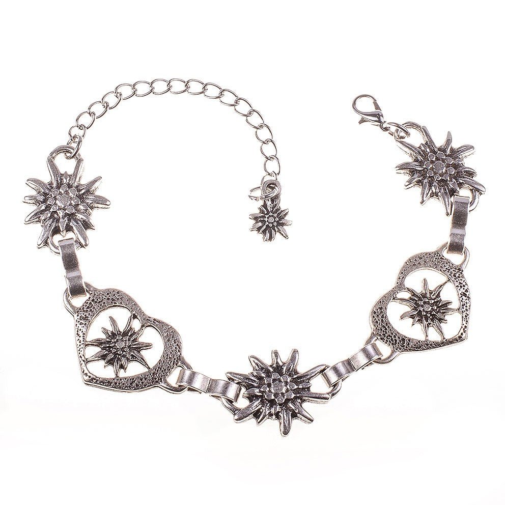 Armband - Armband Edelweiß - Herz - Dirndl.com