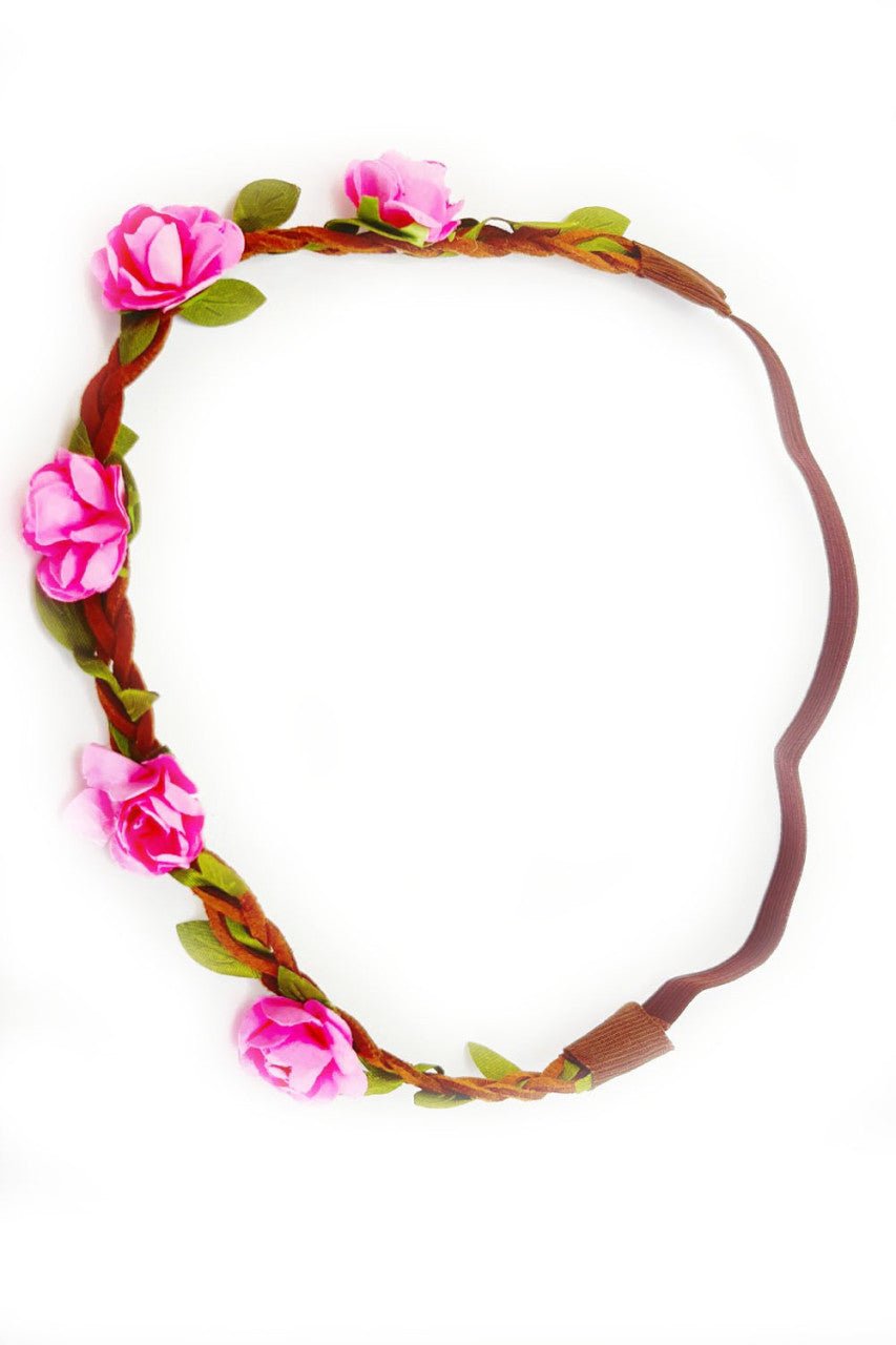 Haarband - Filigranes Haarband mit kleinen rosa Blüten - Dirndl.com