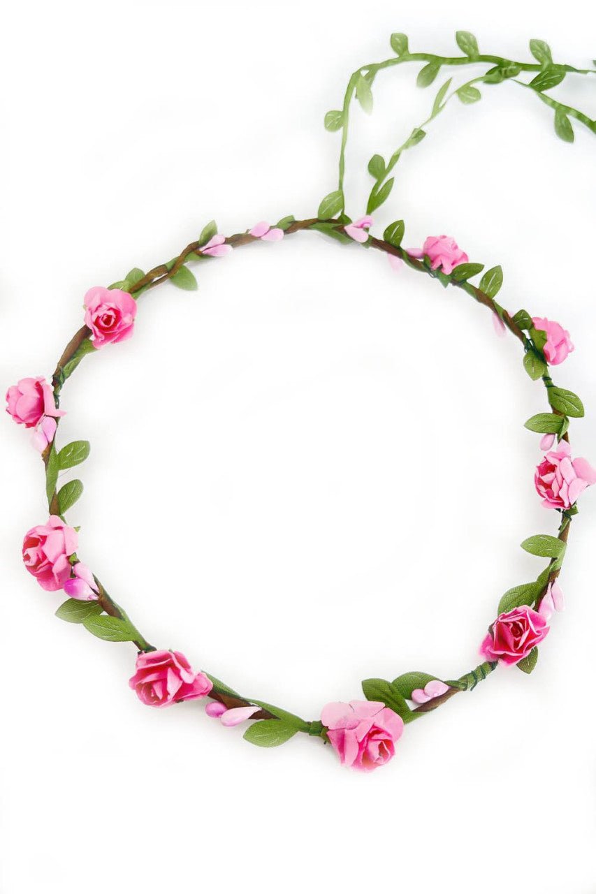 Haarkranz - Haarkranz mit zarten rosa Blüten - Dirndl.com