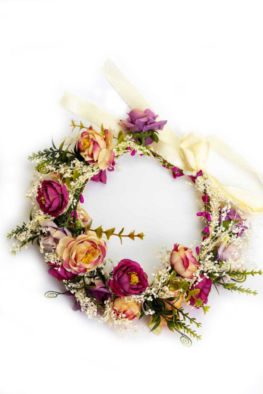 Couronne de cheveux splendeur florale