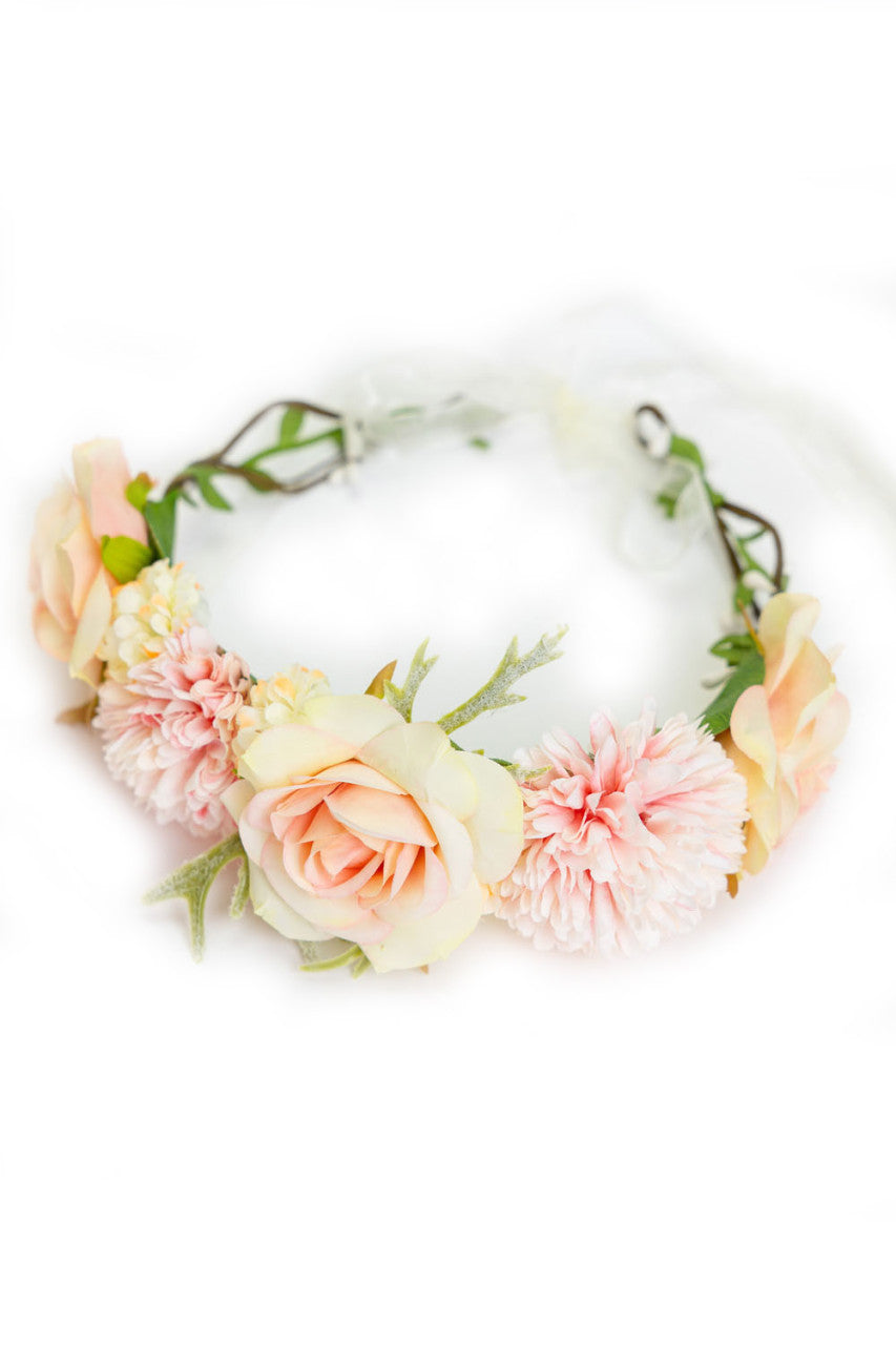 Hair wreath Dahlia Rose