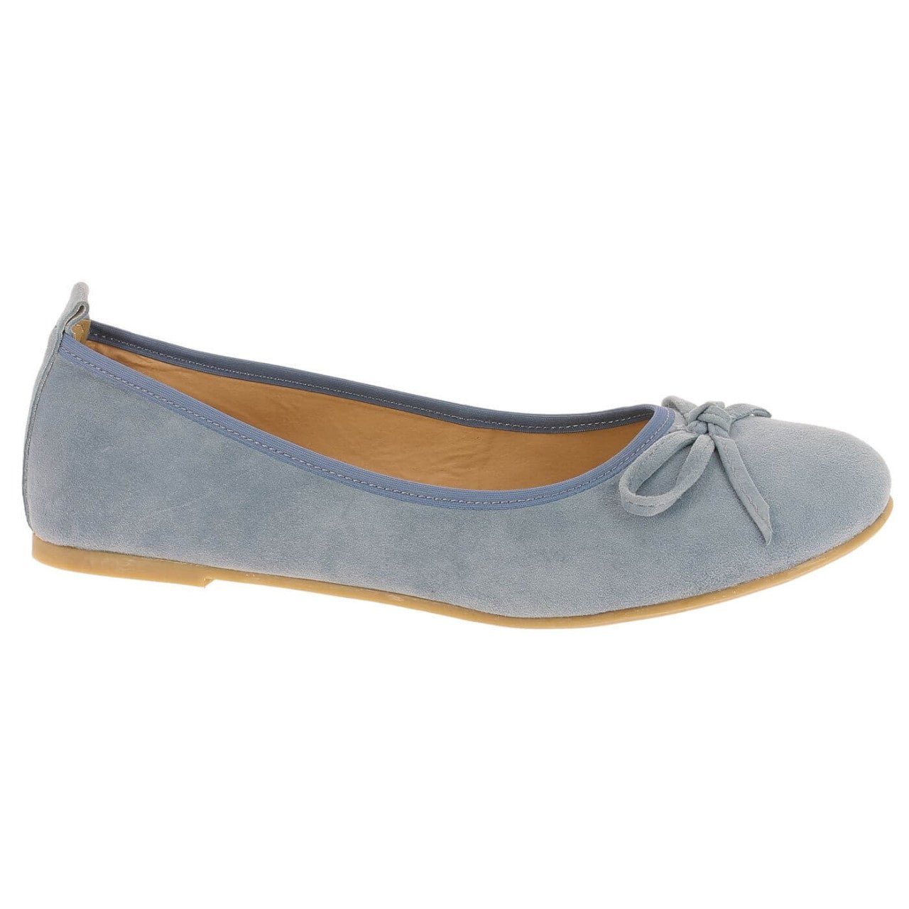 Trachtenschuh - Ballerinas Iris hellblau - Dirndl.com