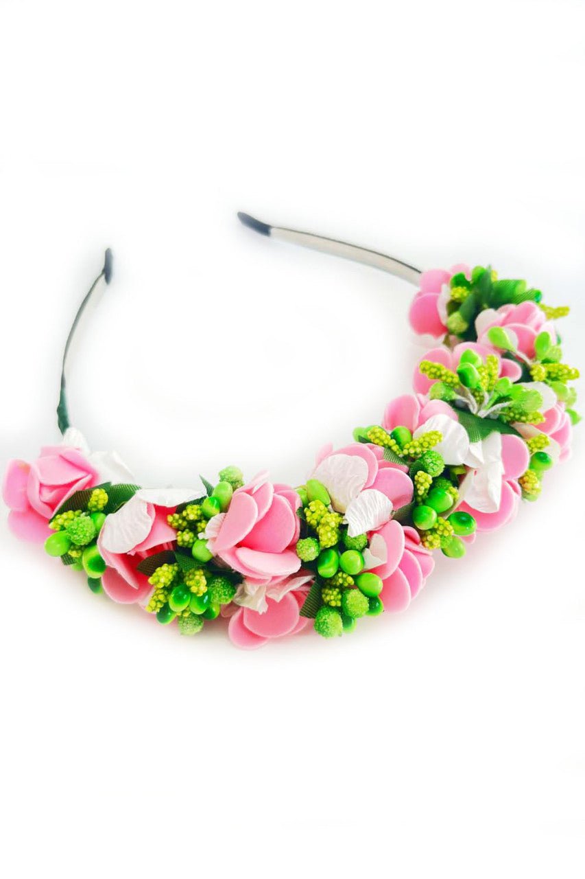 Haarreifen - Haarreif Laure rosa - Dirndl.com