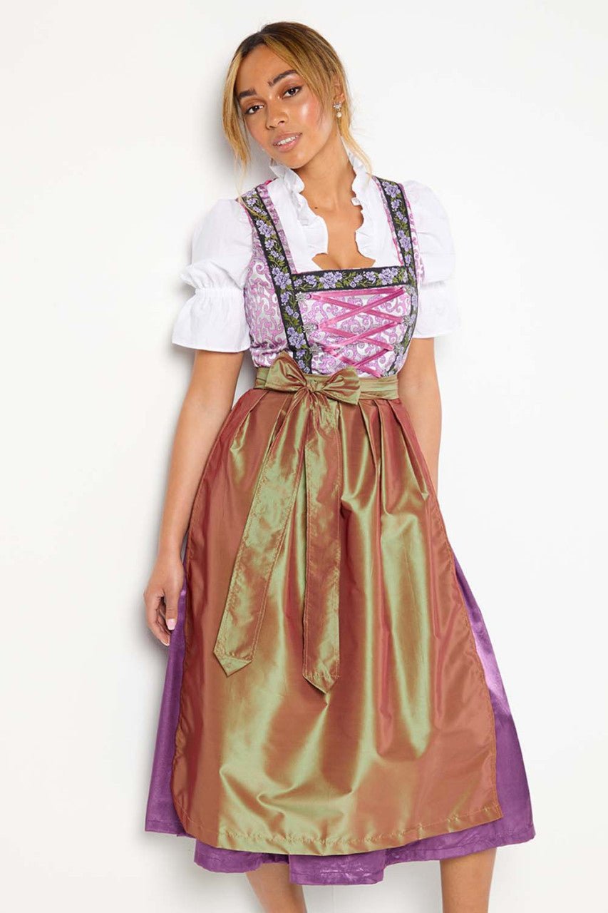 Dirndl - Dirndl Set Lilou grün - lila - Dirndl.com