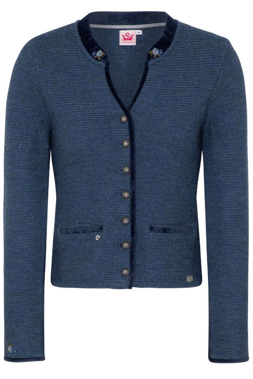 Strickjacke Malta blau