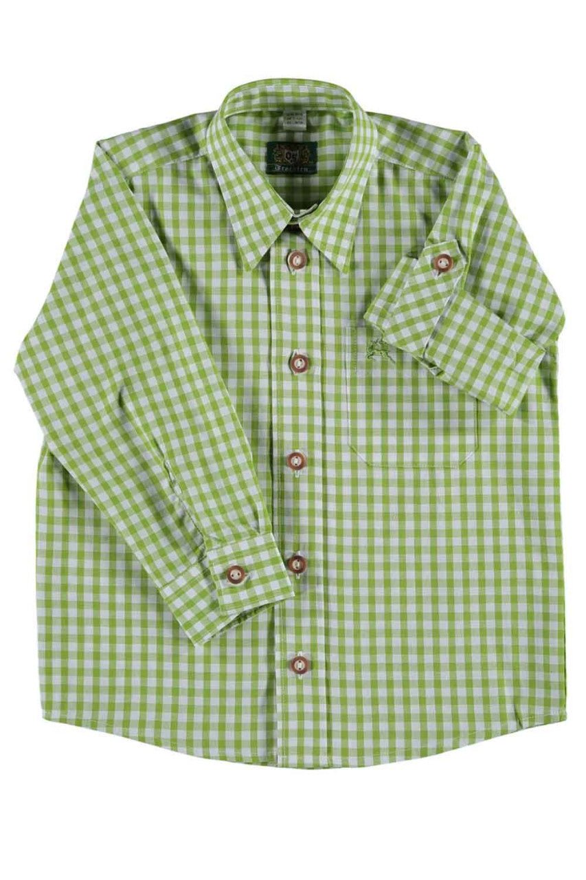 Trachtenhemd - Kinderhemd Michl apfelgrün - Dirndl.com