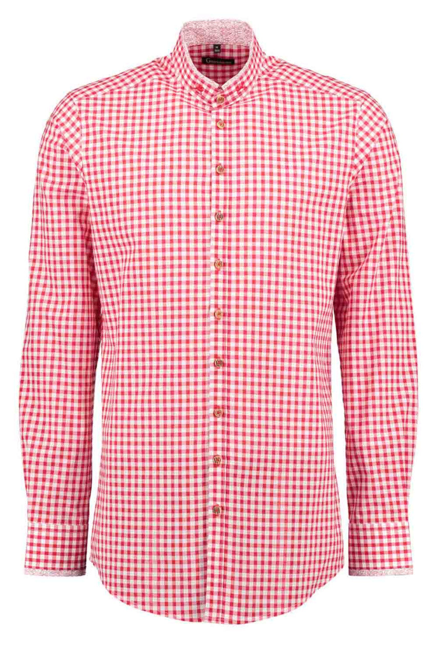 Herrenhemd Paolo rot langarm