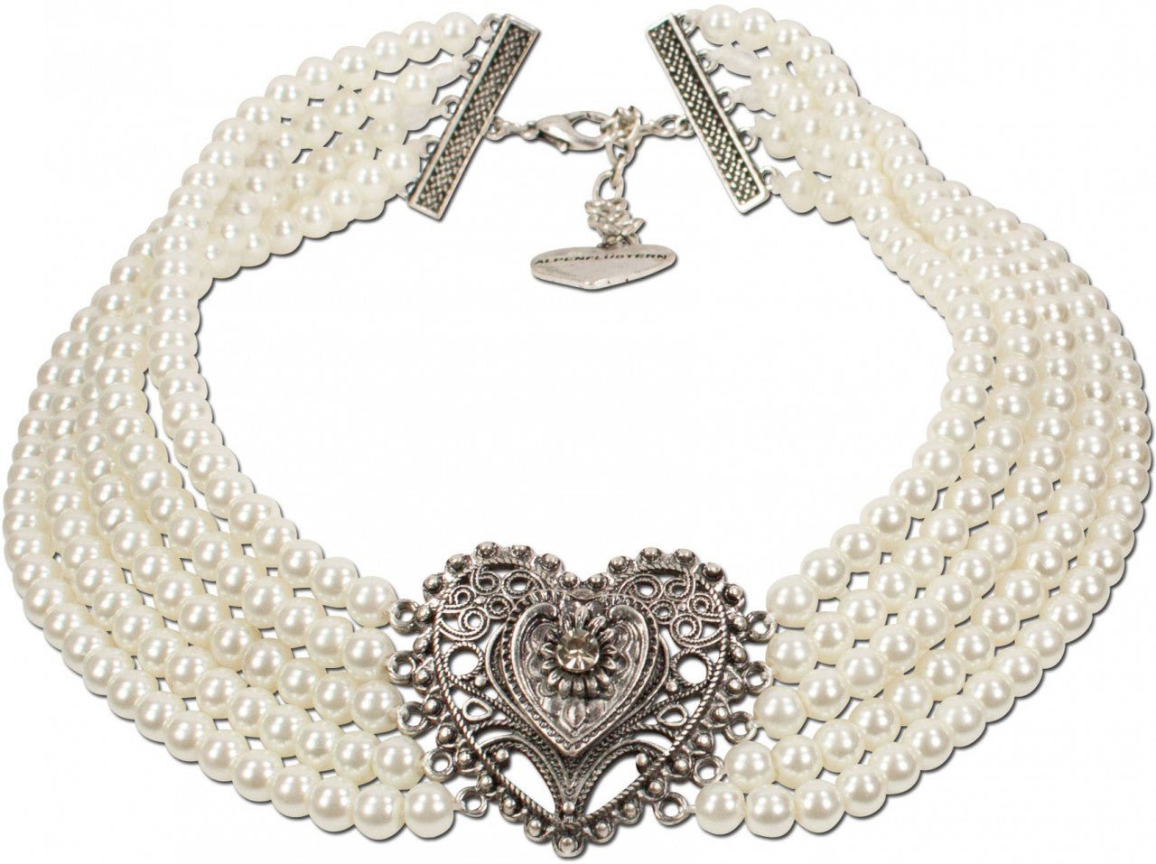 Kette - Perlen - Collier Eugenie cremeweiß - Dirndl.com