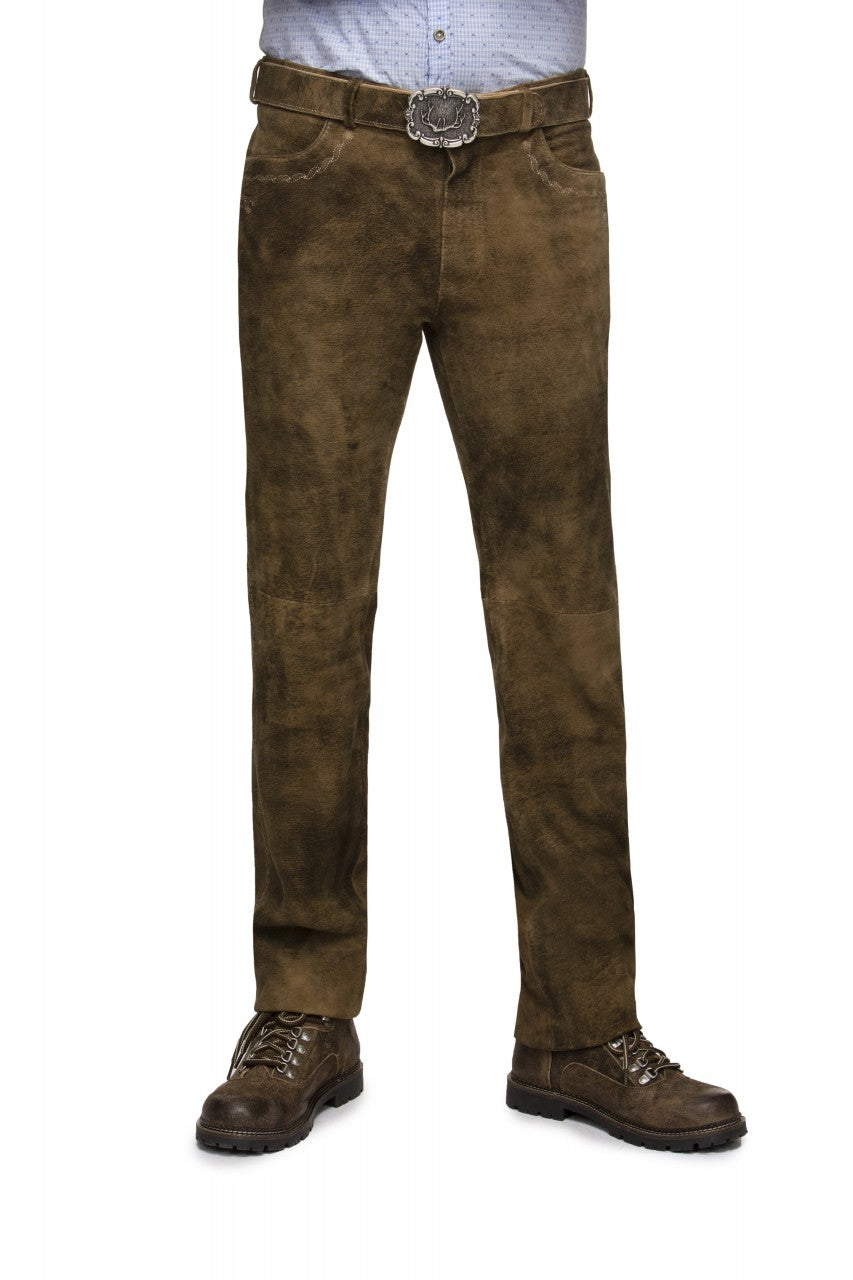 Leather trousers Rocco light brown