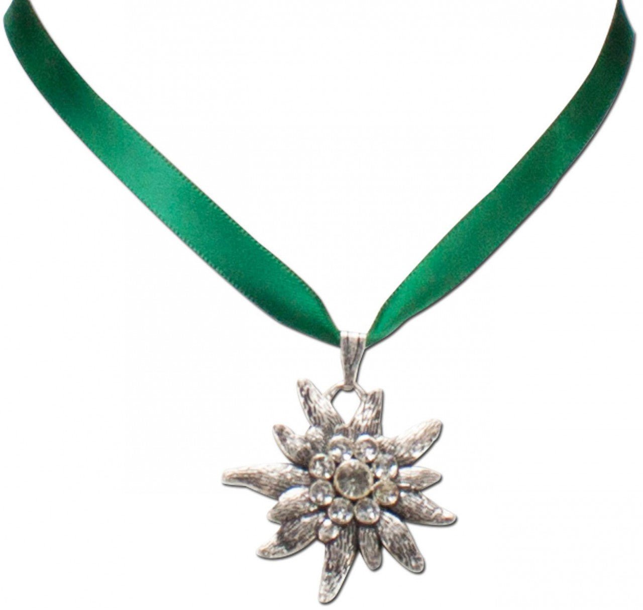 Kette - Satin - Trachtenkette Marlene grün - Dirndl.com