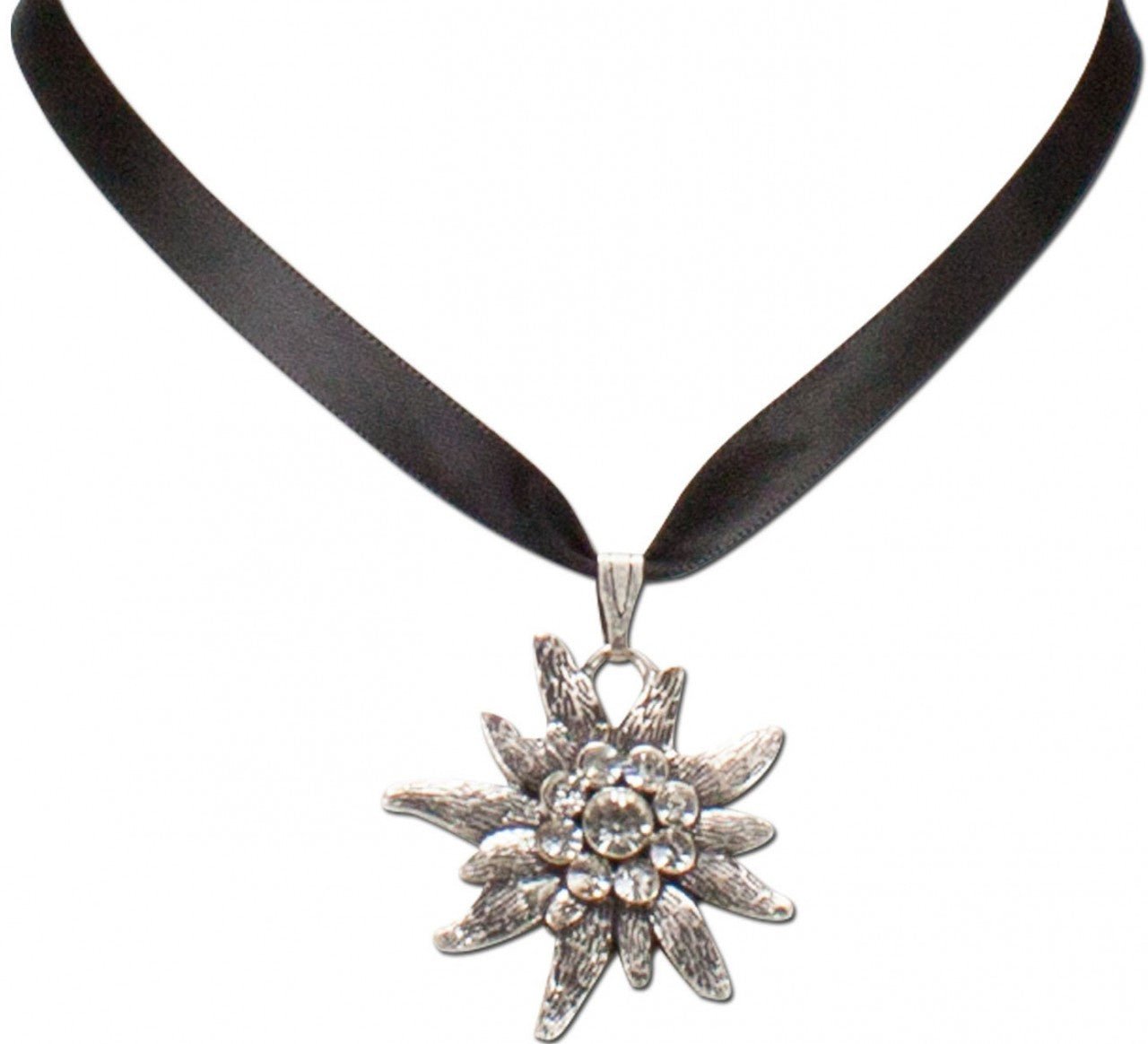 Kette - Satin - Trachtenkette Marlene schwarz - Dirndl.com