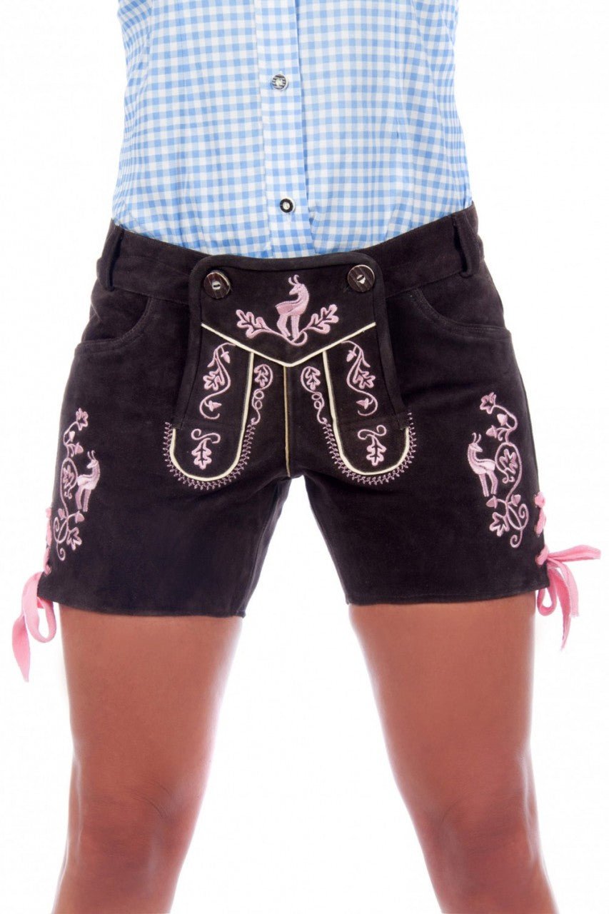 Lederhose - Ledershorts Isabella braun - Dirndl.com