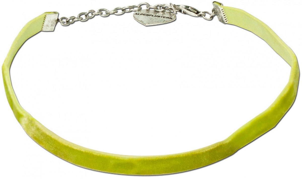 Kropfband - Trachten Samtkropfband Paula hellgrün - Dirndl.com