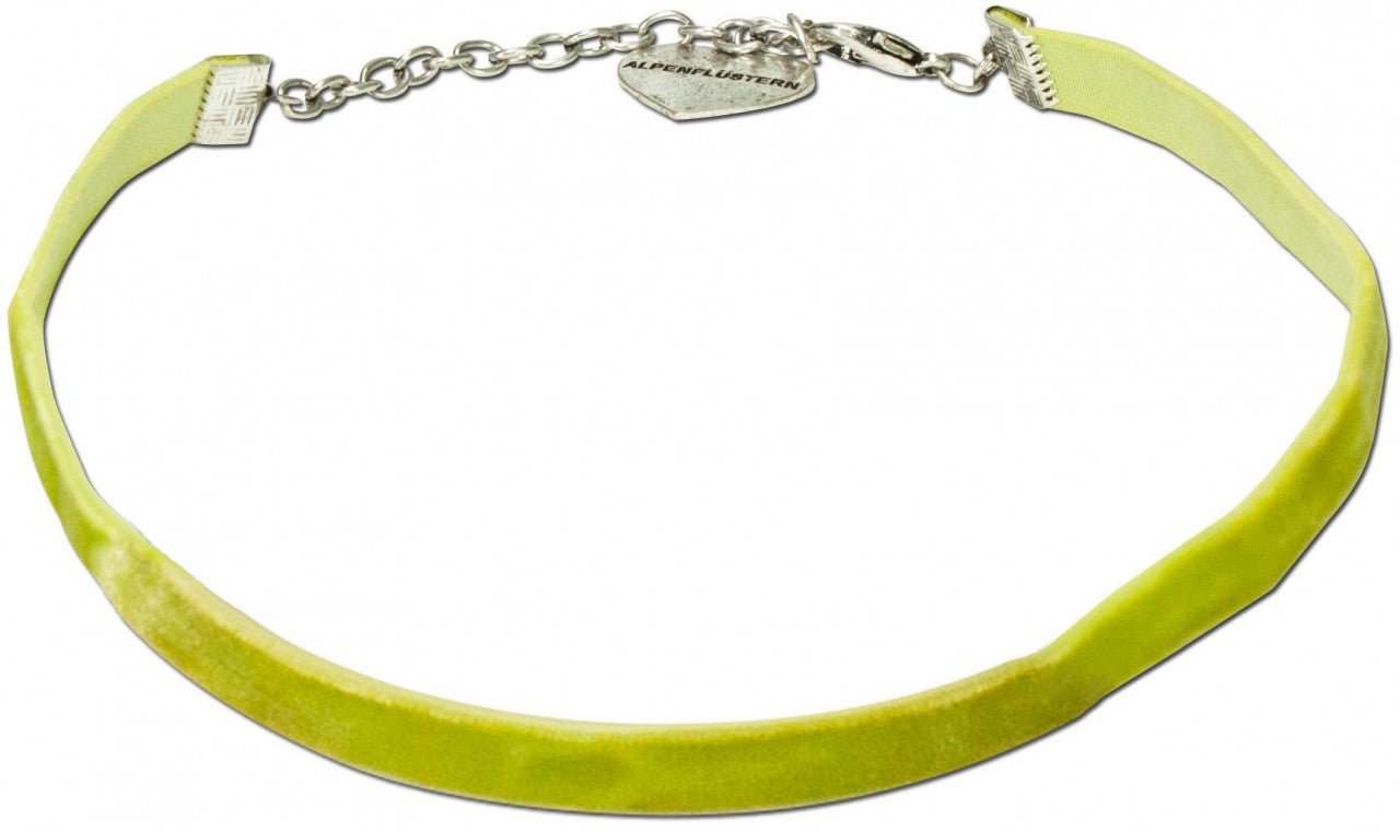 Kropfband - Trachten Samtkropfband Paula hellgrün - Dirndl.com