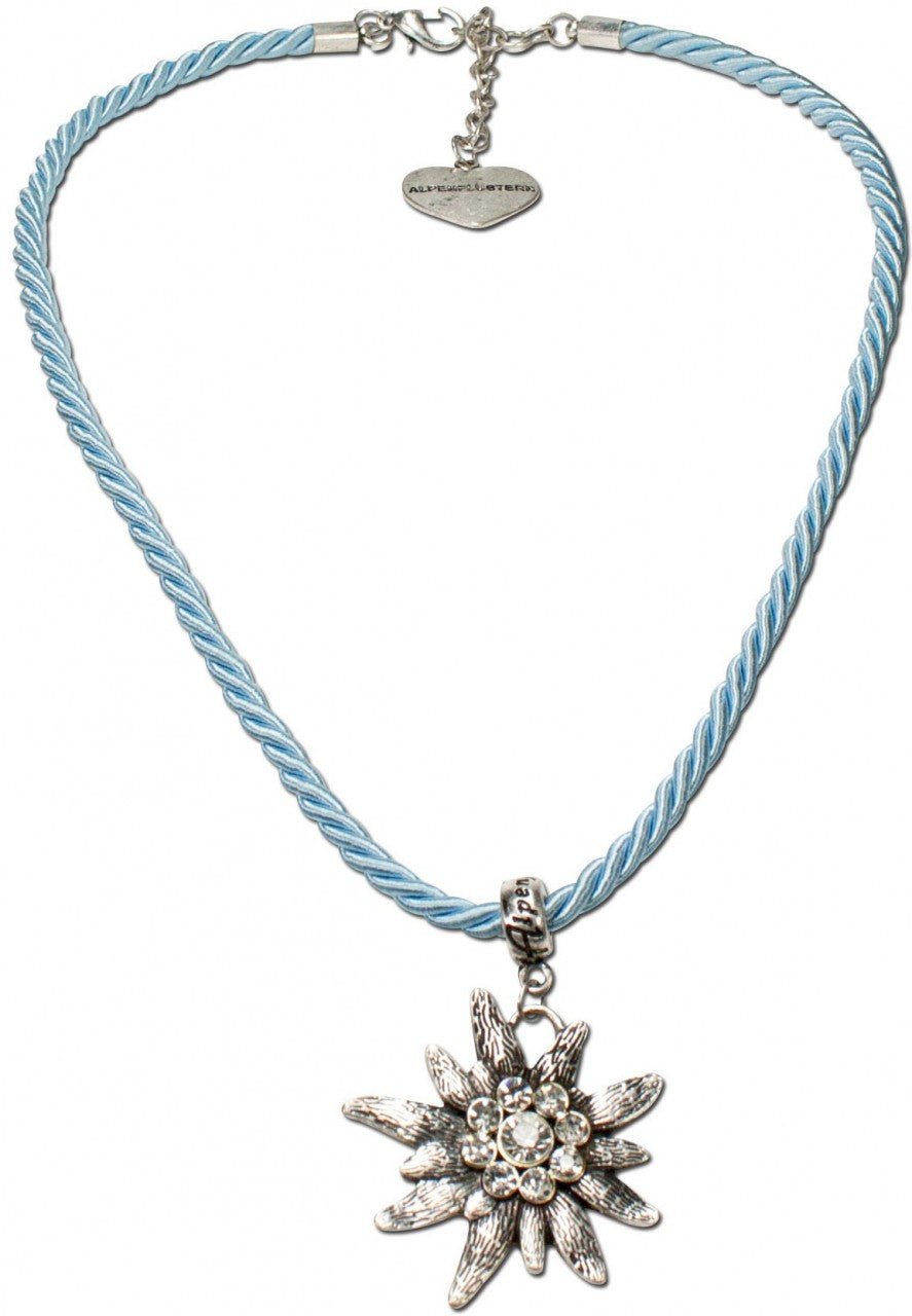 Kette - Trachtenkette Amelie hellblau - Dirndl.com