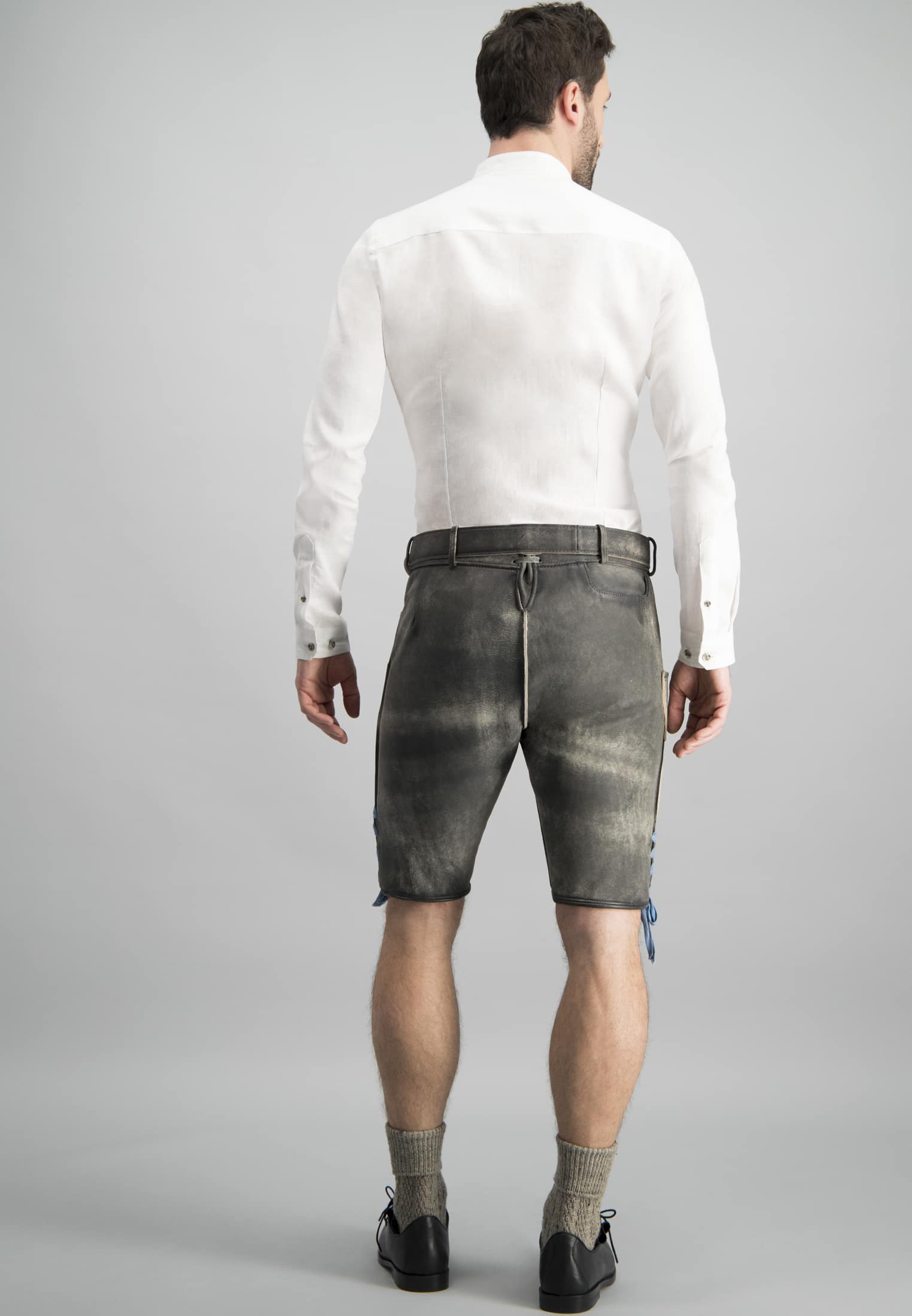 Lederhose Bayern Bua in grau