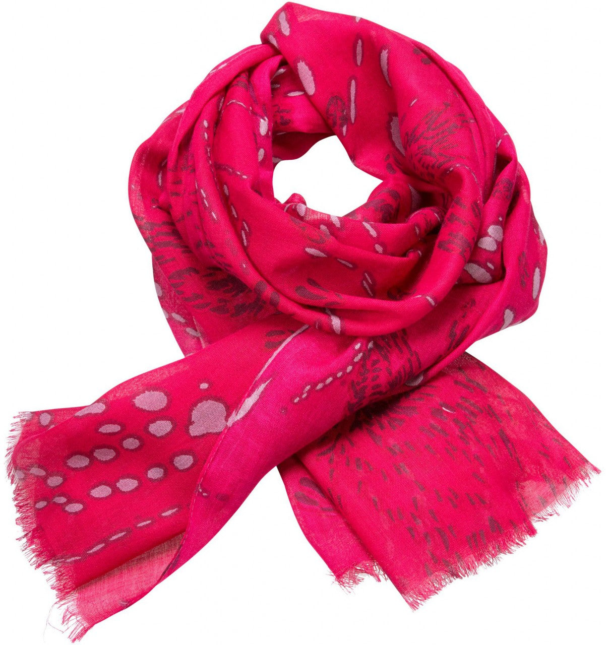 Trachtenschal Schneespuren pink