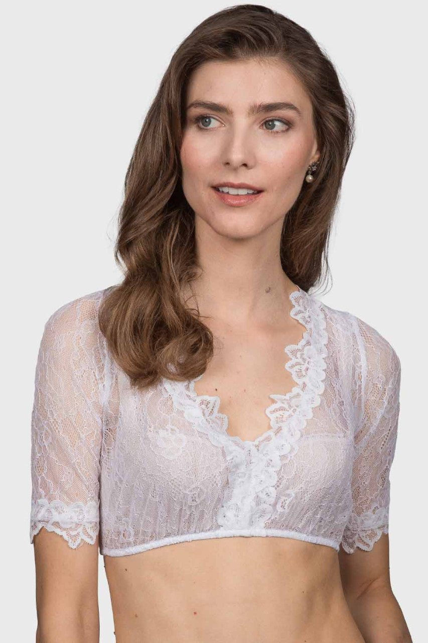 Dirndlbluse - Dirndlbluse Valentina weiß - Dirndl.com