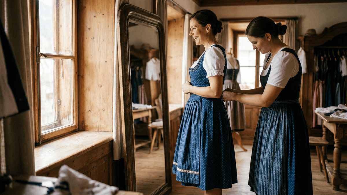 Dirndl sitzen