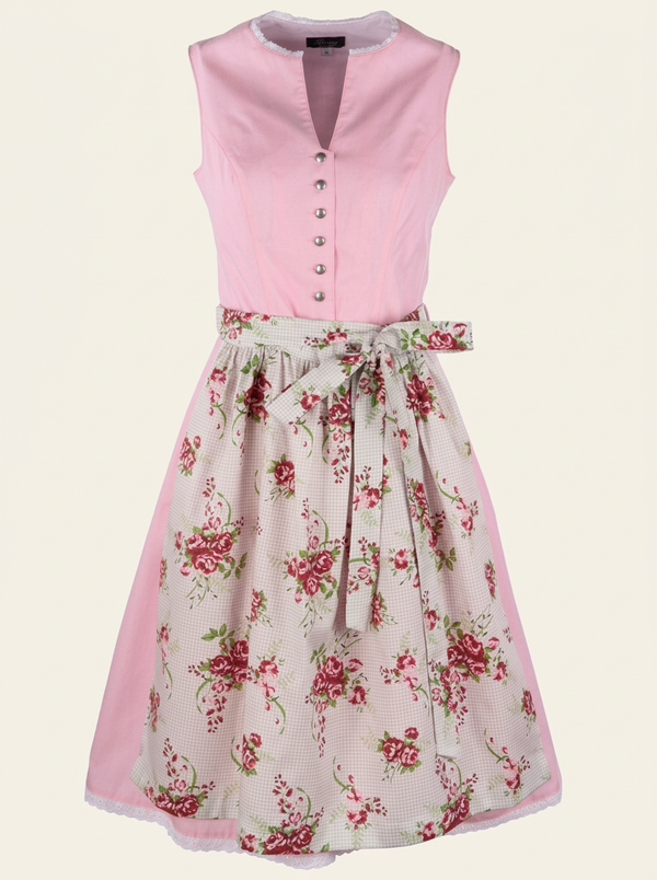 Dirndl Antonia rosa freigestellt Frontansicht