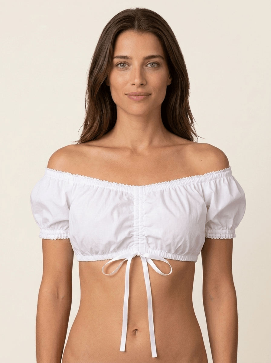 Dirndlbluse - Dirndlbluse Barbie weiß - Dirndl.com