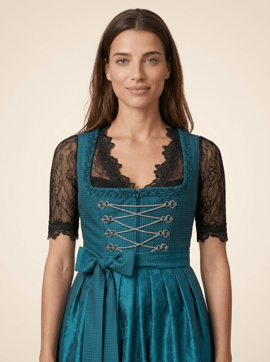 Dirndlbluse - Dirndlbluse Valentina schwarz - Dirndl.com