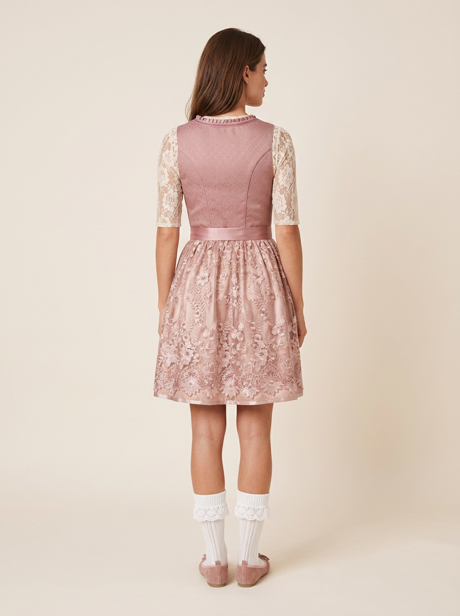 Dirndl Melida altrosa Rückansicht