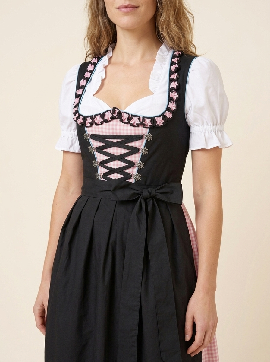 Dirndl Set Anja Mieder mit Schnürung und Schürzenschleife Detail