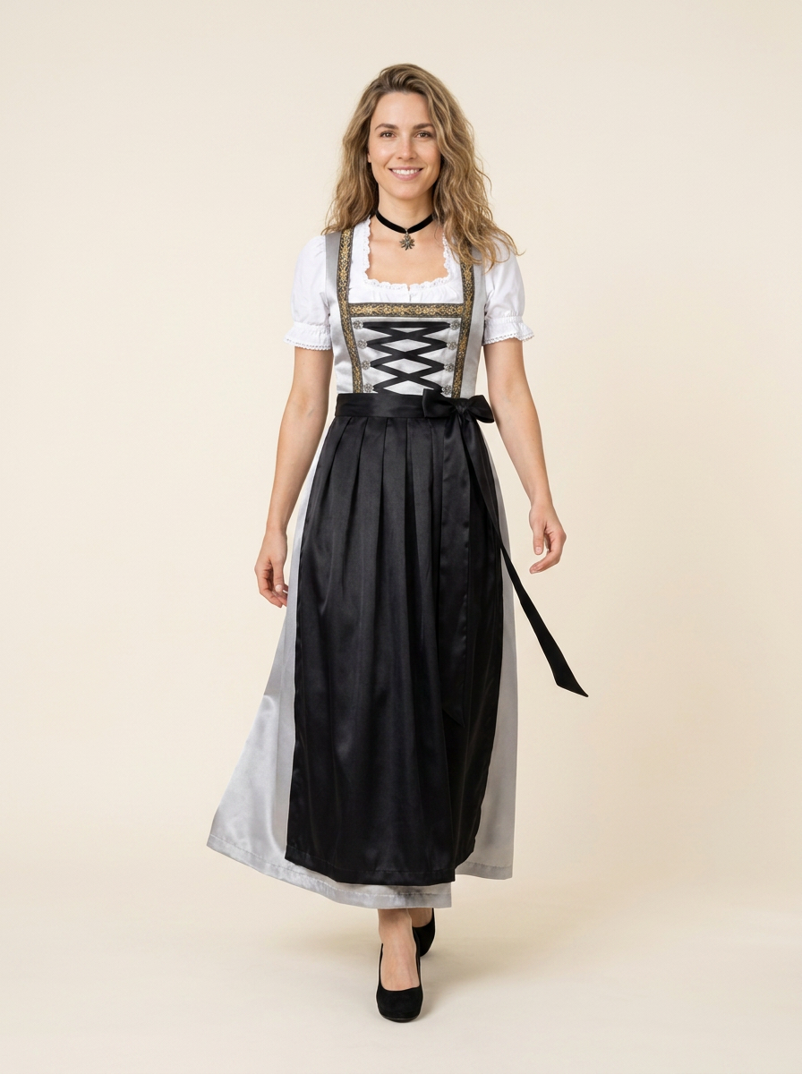 Dirndl Set Pauline Maxi in Bewegung