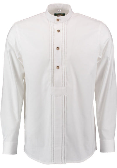 Trachtenhemd - Herrenhemd Bernhard weiß langarm - Dirndl.com