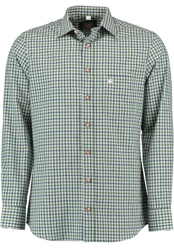 Trachtenhemd - Trachtenhemd Robb grün langarm - Dirndl.com