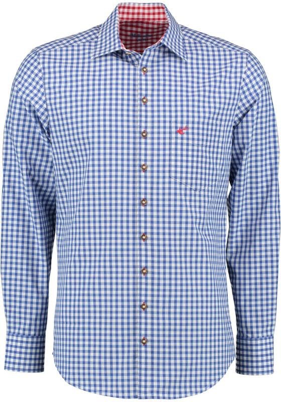Trachtenhemd - Trachtenhemd Loras blau langarm - Dirndl.com