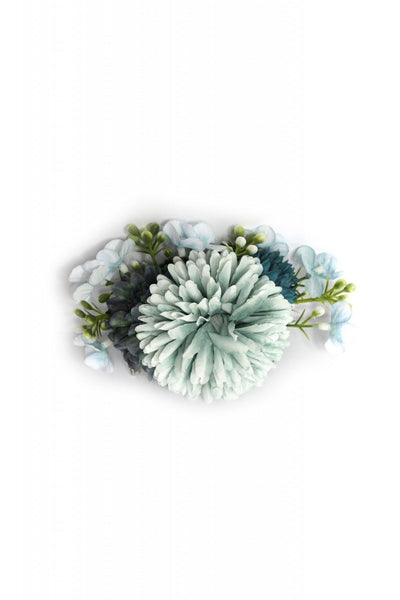 Haarclip - Blauer Blüten Haarkamm Hortensia - Dirndl.com