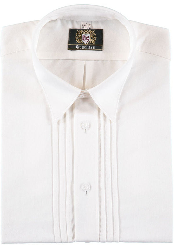 Trachtenhemd - Trachtenhemd Lenz weiß langarm - Dirndl.com