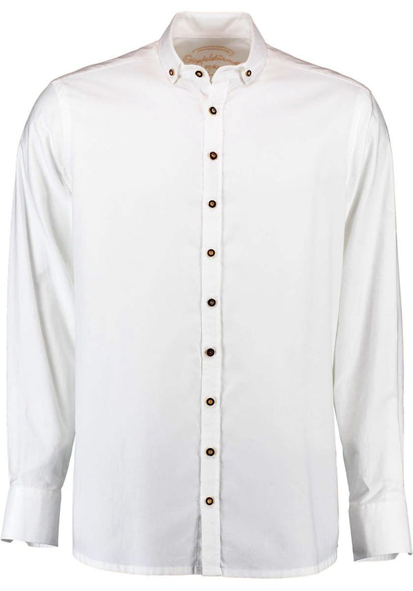 Trachtenhemd - Trachtenhemd Albert weiß langarm - Dirndl.com