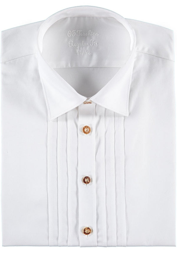 Trachtenhemd - Herrenhemd Lucki weiß langarm - Dirndl.com