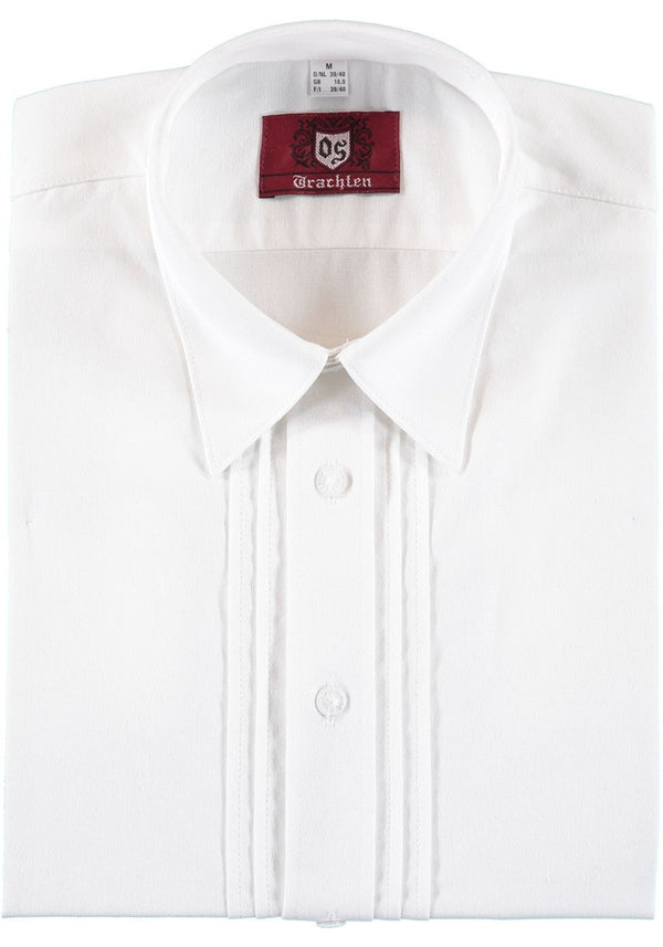 Trachtenhemd - Herrenhemd Johannes weiß langarm - Dirndl.com