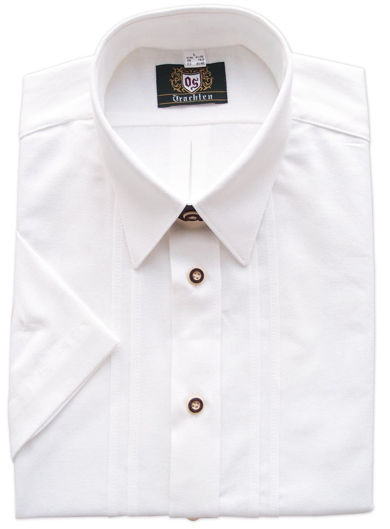 Trachtenhemd - Trachtenhemd Carlos weiß kurzarm - Dirndl.com