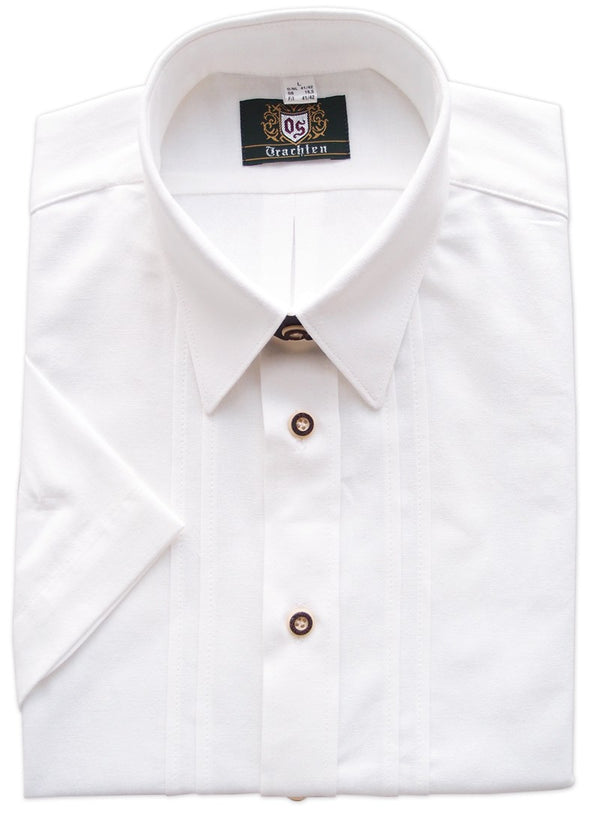 Trachtenhemd - Trachtenhemd Carlos weiß kurzarm - Dirndl.com