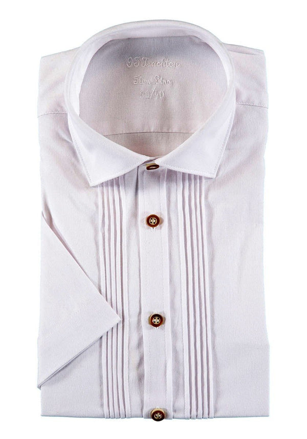 Trachtenhemd - Herrenhemd Ignaz weiß kurzarm - Dirndl.com