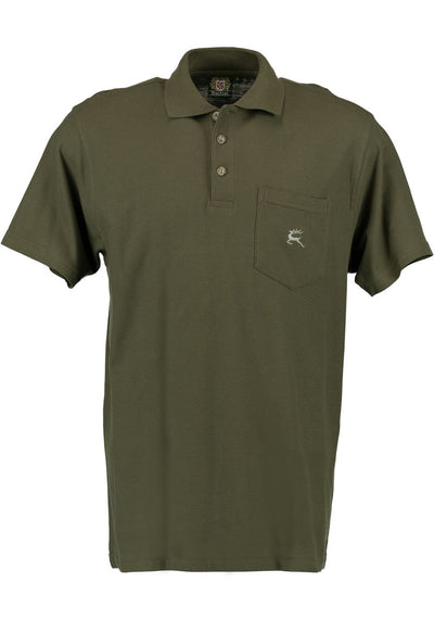 Trachtenshirt - Poloshirt Nadsl khaki - Dirndl.com